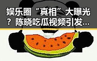 娱乐圈“真相”大曝光？陈晓吃瓜视频引发网友激烈讨论🤔